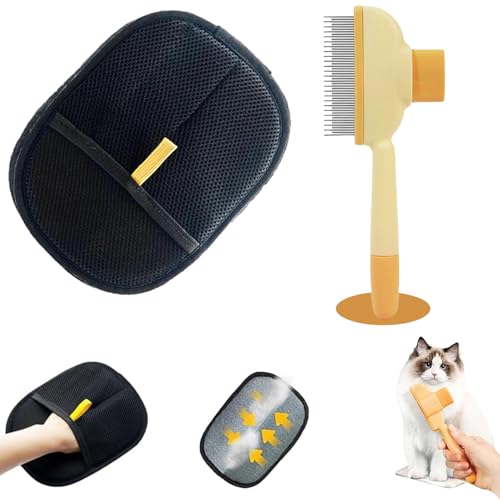 ByteCraft 4 Pack Fellmagnet, 2025 New Fellhandschuhe Fingerlos Katze Wiederverwendbare Fell Magnet Handschuhe, Handschuh Zur Entfernung Von Tierhaaren Für Kleidung, Sofas (A) von ByteCraft