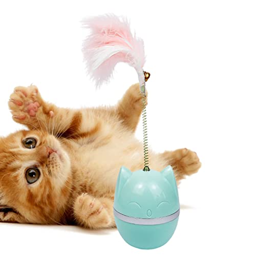 C/Y Cat Swing Ball Spielzeug - Interessantes Roly Poly Katzenspielzeug,Pet Swing Toy Cat Interaktives Spielzeug 360-Grad-Drehung Reduziert Langeweile Cat Teaser Tumbler Pet Treat Ball Cat Toys von C/Y