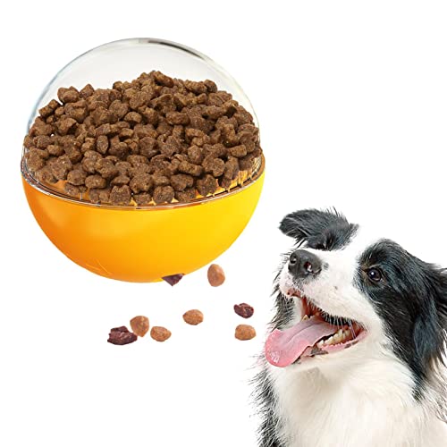 C/Y Futterballspielzeug für Hunde | Puppy Funny Sound Futterspender Ball mit transparenter Getreidespeicherabdeckung,Sicheres Material, auslaufendes Futter, Haustier-Hundespielzeug von C/Y
