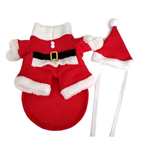 C/Y Haustierkostüm für Weihnachten | Lustige Haustier-Cosplay-Kleidung für Weihnachten - Welpen-Weihnachts-Outfit-Party-Kostüm, Neujahrs-Sankt-Kostüm für Haustiere von C/Y