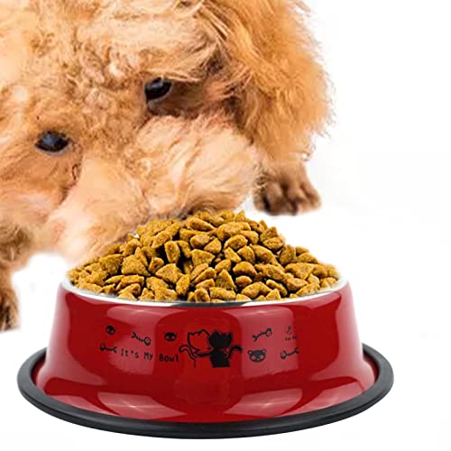 C/Y Hundefutternapf Edelstahl, rutschfeste Katzennäpfe, 18cm/7.08inch Hunde- und Katzenzubehör für Trockenfutter, Nassfutter, Snacks, Wasser für kleine Haustiere von C/Y