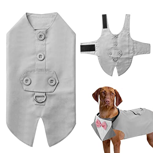 C/Y Smokinghemd für Hund,Fliege Kostüm - Formaler Smoking mit schwarzer Fliege, Haustierkostüm, Hundeanzug für große, mittelgroße, kleine Hunde, Katzen, Hochzeitskleidung von C/Y
