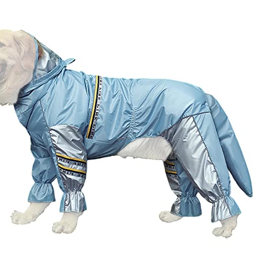 C/Y Wasserdichter Regenmantel für Hunde, Pet Wasserdichter Mantel Regenjacke für Hunde, Atmungsaktiver Hunde-Regenmantel mit Kapuze, 5 Größen erhältlich Regenbekleidung für mittelgroße Hunde von C/Y