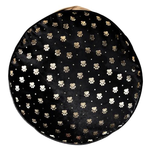 C L'AFFAIRE Rundes Kissen für Tiere, Durchmesser 60 cm, schwarzer Stoff, goldfarbene Motive C L'AFFAIRE Rundes Kissen für Tiere, Durchmesser 60 cm, schwarzer Stoff, goldfarbene Motive von C L'AFFAIRE