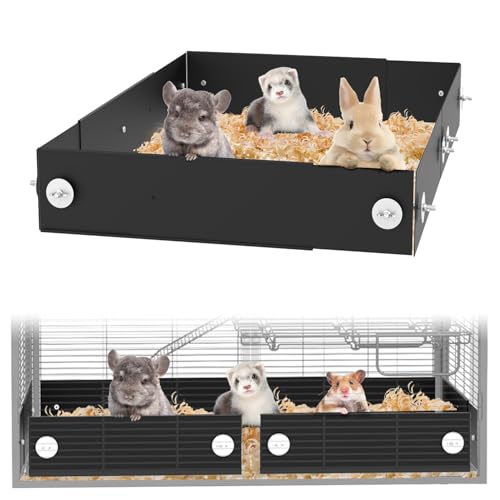 C-LIGHT Frettchenkäfig-Set, Spritzschutz-Set für Frettchen-Nation und Tier-Nation-Käfige, rostfreier Aluminium-Urin-Schutz, Chinchilla-Käfigzubehör, blockiert Abfall/Lebensmittel/Fallende Schmutz von C-LIGHT
