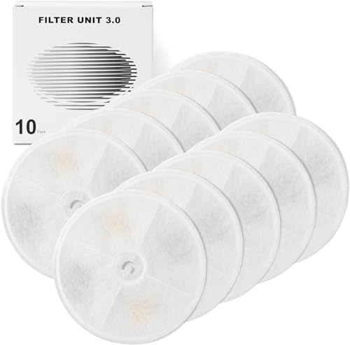 C-U 10 Stück Katzenbrunnen Filter kompatibel mit 1,85L Katzen Trinkbrunnen 2.0 & 3.0 Katzen Hunde Trinkbrunnen Wasserspender Harz und Aktivkohle für Katzenbrunnen C-U 10 Stück Katzenbrunnen Filter kompatibel mit 1,85L Katzen Trinkbrunnen 2.0 & 3.0 Katzen Hunde Trinkbrunnen Wasserspender Harz und Aktivkohle für Katzenbrunnen von C-U