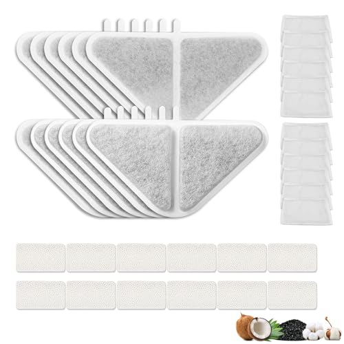 C-U 12 Pack katzenbrunnen Filter Sets für SIBAYS 235oz 1.8GAL 7L Trinkbrunnen,5 Schichten Filtration System,Kokosnuss-Schale Aktivkohle und PP Baumwolle【Filter&Schwamm&Filtersack】 C-U 12 Pack katzenbrunnen Filter Sets für SIBAYS 235oz 1.8GAL 7L Trinkbrunnen,5 Schichten Filtration System,Kokosnuss-Schale Aktivkohle und PP Baumwolle【Filter&Schwamm&Filtersack】 von C-U
