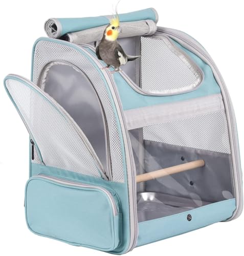 ORIZZP Vogel-Rucksackträger mit Ständer, Vogel-Reiserucksack zum Wandern, von Fluggesellschaften zugelassen, grüner Vogelrucksack ORIZZP Vogel-Rucksackträger mit Ständer, Vogel-Reiserucksack zum Wandern, von Fluggesellschaften zugelassen, grüner Vogelrucksack von ORIZZP