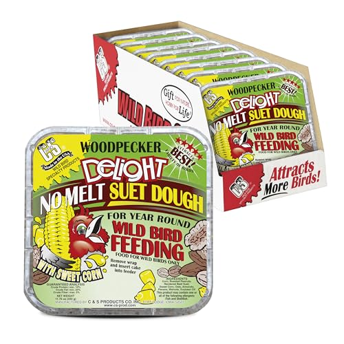 C&S Woodpecker Delight Talgteig ohne Schmelzen, 333 ml, 8 Stück von C&S