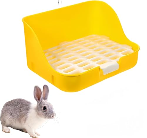 Nagertoilette, CAASFOOY Kaninchentoilette mit Haken Hasentoilette, Hasentoilette Haus Kaninchen Käfig Katzentoilette für Kaninchen Meerschweinchen Hamster Chinchillas von CAASFOOY