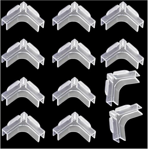 CAASFOOY 12 Stück Aquarium Glaskantenschutz weichen Abdeckungen für Aquarien, Fischaquarium Glas Aquariumschutz Acrylschutz für Aquarium Stoßfeste Glaswerkzeuge, Transparent, 8 mm von CAASFOOY