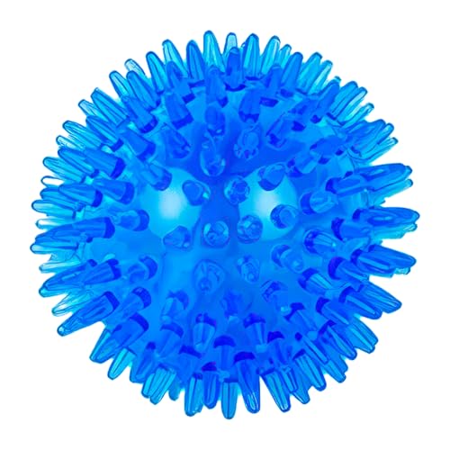 CABLEPELADO Igelball für Hunde, interaktives Spielzeug mit stimulierendem Klang und Textur, 6 x 6 cm, mehrfarbig, ideal zum Kauen und Spielen von CABLEPELADO