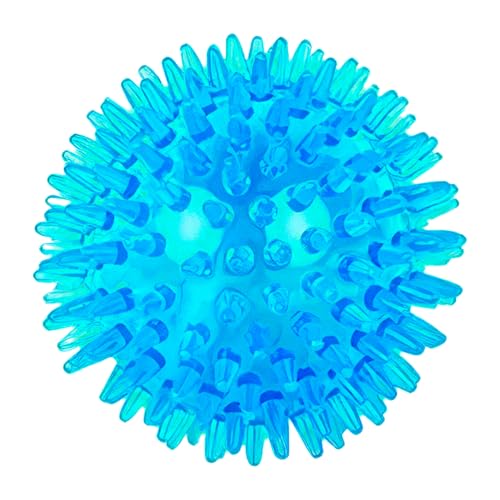 CABLEPELADO Igelball für Hunde, interaktives Spielzeug mit stimulierendem Klang und Textur, 6 x 6 cm, mehrfarbig, ideal zum Kauen und Spielen von CABLEPELADO