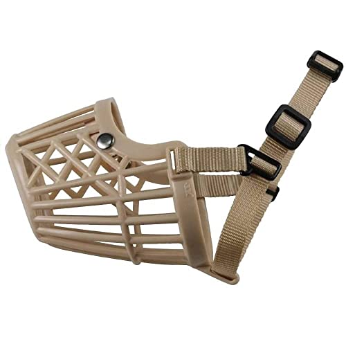 CABLEPELADO Maulkorb für Hunde, Maulkorb für Hunde, verhindert Beißen, Maulkorb, verstellbar, Schnauzenumfang: 7 cm, Beige, Größe XL CABLEPELADO Maulkorb für Hunde, Maulkorb für Hunde, verhindert Beißen, Maulkorb, verstellbar, Schnauzenumfang: 7 cm, Beige, Größe XL von CABLEPELADO