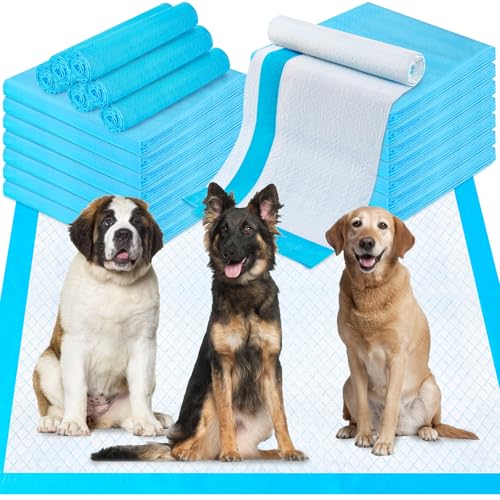 CAHUDIKIC Welpenunterlagen, 101,6 x 101,6 cm, Blau und Weiß, 40 Stück von CAHUDIKIC