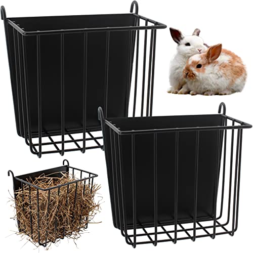 2 x Kaninchen-Heu-Futterstation, Meerschweinchen-Futterspender mit robustem Metallrahmen, Heuhalter, für Hasen, Meerschweinchen, Chinchillas 2 x Kaninchen-Heu-Futterstation, Meerschweinchen-Futterspender mit robustem Metallrahmen, Heuhalter, für Hasen, Meerschweinchen, Chinchillas von CAIQINLI
