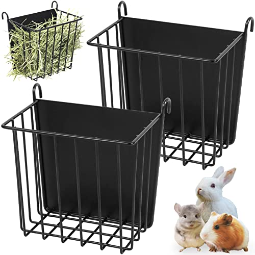 Kaninchen-Heuraufe mit robustem Metallrahmen, Kaninchen-Heuhalter für Käfig, Meerschweinchen, Heu-Futterstation, Kaninchen, Heu-Futterstation, für Kaninchen, Meerschweinchen, Hasen, Chinchillas, 2 Kaninchen-Heuraufe mit robustem Metallrahmen, Kaninchen-Heuhalter für Käfig, Meerschweinchen, Heu-Futterstation, Kaninchen, Heu-Futterstation, für Kaninchen, Meerschweinchen, Hasen, Chinchillas, 2 von CAIQINLI