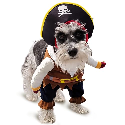 Lustiges Hundekostüm, Fluch der Karibik, Katzenkostüme, Halloween-Hundekleidung mit Hut, kleine und mittelgroße Haustiere, Kätzchen, Cosplay, Outfits, niedliche Requisite Bekleidung für von CAISANG