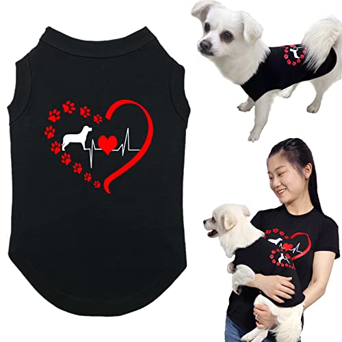 T-Shirt für kleine Hunde, passende Hunde- und Besitzer-Shirts, Pyjamas, Herzpfote, Welpen-T-Shirt, Hunde- und Mama-Sweatshirt, Haustier-Kleidung, mittelgroße und große Hunde, weiche Katzenkleidung von CAISANG