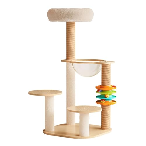 Katzenbaum, Katzen kratzen (weiß) B62 von CAISHOW