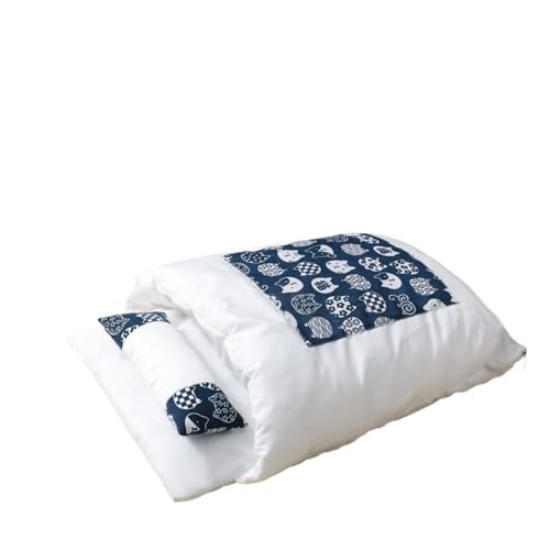 CAIYZH Haustierschlafsack - Nicht Verformendes Haustierbett, Winter-Katzenhöhlentunnel, Weiches Fleece-Katzenbett-Versteck, Kuschelsack for Den Innen- Und Außenbereich(Blue,55 * 40cm) von CAIYZH
