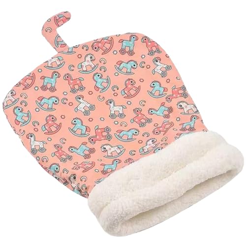 Warmes Und Gemütliches Katzenhöhlenbett, 360° Bequemer Hundeschlafsack, Winterwarmes Lustiges Tunnel-Hundenest, Weicher Plüsch-Hundehöhlenbett-Katzensack For Katzen, Haustierbedarf(Pink2a,45x55 cm) von CAIYZH
