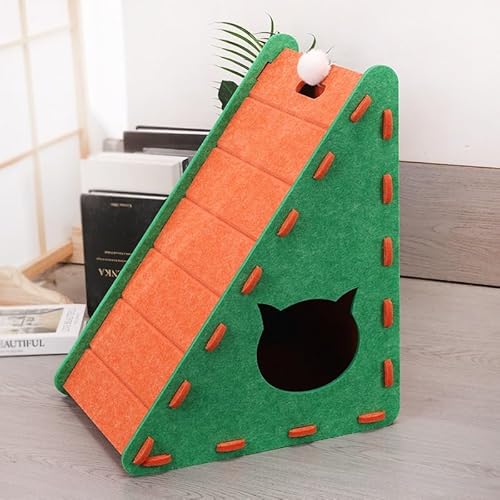 Katzenkratzbaum, Dreieckiges Vertikales Katzenbrett Aus Filz, Als Spielspielzeug For Hauskatzen, Verschleißfestes Und Haarfreies Katzenspielzeug, Multifunktionaler Kratzbaum Und Gemütliches Katzennest Katzenkratzbaum, Dreieckiges Vertikales Katzenbrett Aus Filz, Als Spielspielzeug For Hauskatzen, Verschleißfestes Und Haarfreies Katzenspielzeug, Multifunktionaler Kratzbaum Und Gemütliches Katzennest von CAJUCA
