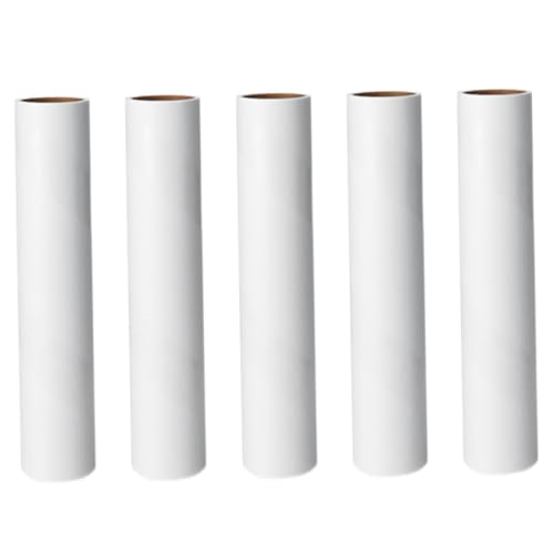 CAKEEYUM Sticky Roller Nachfüllung, austauschbarer Rollerkopf Lint Roller Nachfüllhaarrolle Aufkleber Kleber Ersatzköpfe für tierische Haare, Staub, Dander und Flusen von Boden und Möbeln (5 Packung) von CAKEEYUM