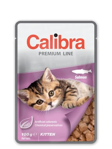 CALIBRA Cat Kitten Pouch Lachs Box 24 x 100 g von CALIBRA