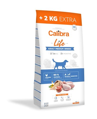 CALIBRA Dog Life Adult Medium Breed Huhn 12 kg + 2 kg von CALIBRA