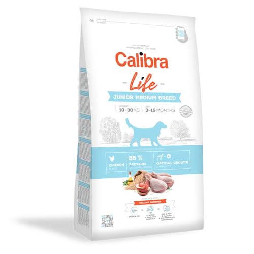 CALIBRA Dog Life Junior Medium Breed Huhn, 12 kg von CALIBRA