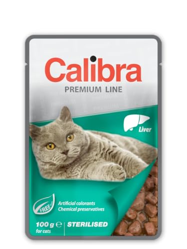Calibra Cat Sterilised Liver 100g Feuchtfutter für kastrierte Katzen mit Leber in Sauce von CALIBRA