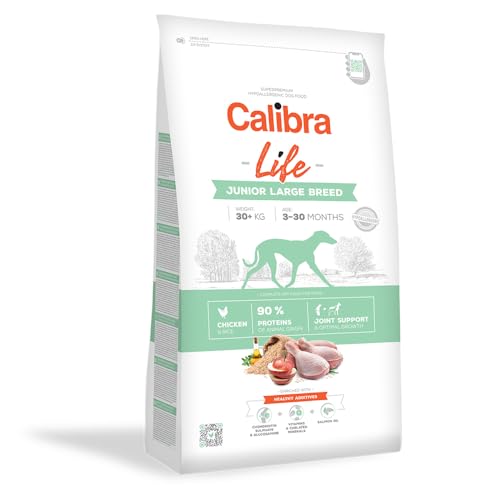 Calibra Life Dog Junior Large Breed Chicken Trockenfutter für große und Riesen Welpen 2,5kg von CALIBRA