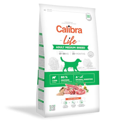 CALIBRA Dog Life Adult Medium Breed Cordero, 12 kg von CALIBRA