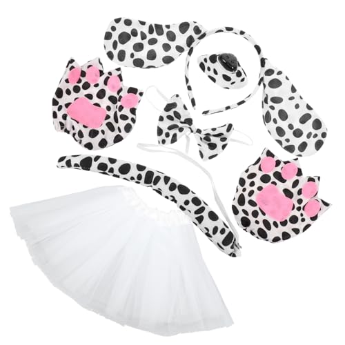 CALLARON 1 Satz Kostüm-welpenohren-Stirnband Halloween Hundebögen Hund Verkleiden Hundeohren Und Cosplay Für Bogen Stirnbänder Mit Dalmatinischen Ohren Welpenkostüm Haarband Stoff von CALLARON