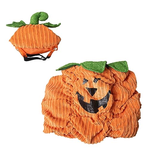 CALLARON Halloween Haustierkostüm Warmes Kürbis Outfit Weiches Kostüm für Hunde Festival Party Zubehör CALLARON Halloween Haustierkostüm Warmes Kürbis Outfit Weiches Kostüm für Hunde Festival Party Zubehör von CALLARON
