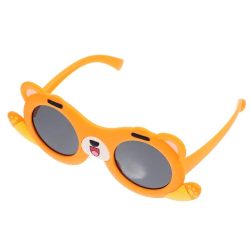 CALLARON Junge Mädchen Sonnenbrille Für Mädchen Lustige Süße Hundedesign Uv-Schutz Und Bruchsicher Für Partys Und Foto-Requisiten Für Geburtstagsfeiern Und Kinderfeste Gelb von CALLARON