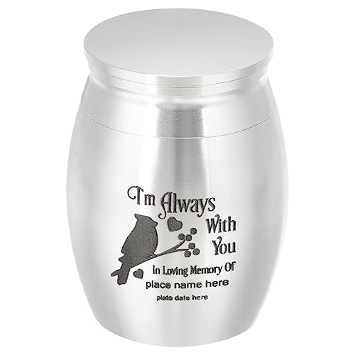 CALLARON Vogel Urne für Tierasche Langlebige Rostfreie Aschenbox mit Schraubdeckel Handgefertigtes Andenken für Papageien und Kleine Haustiere Sicheres Aufbewahrungsbehältnis von CALLARON