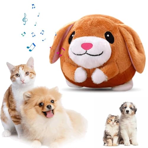 Interaktives Hundespielzeug – springender und sprechender Ball, Active Moving Pet Plush Toy, Spaß und sich wiederholend (#04) von CALLOVE