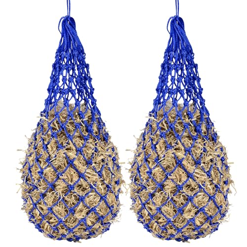CAMATET Heunetze, Futterbeutel für Pferde, extra dick, 101,6 cm, langsames Füttern, Heunetz mit 5,1 cm Löchern, Hängesäcke für Ziegen und Nutztierbedarf, Blau, 2 Stück CAMATET Heunetze, Futterbeutel für Pferde, extra dick, 101,6 cm, langsames Füttern, Heunetz mit 5,1 cm Löchern, Hängesäcke für Ziegen und Nutztierbedarf, Blau, 2 Stück von CAMATET