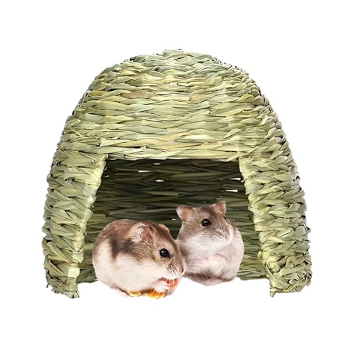Kaninchenhaus Und Verstecke Grashaus Für Kaninchen Natürliches Grasversteck Aus Natürlichem Gras Betthütte Für Meerschweinchen Spielzeugspielhaus Für Kaninchen, Meerschweinchen, Kleintiere (L) von CAMEIRGOU