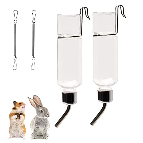 Trinkflasche Für Kaninchen 350 Ml Hängende Haustiere ​Wasserflasche Für Kaninchen Chinchillas Guinea Kaninchen Wasser Flaschen Hängende Hamster Trinkflasche Keine Tropf Für Kleintiertränke (2PCS) von CAMEIRGOU