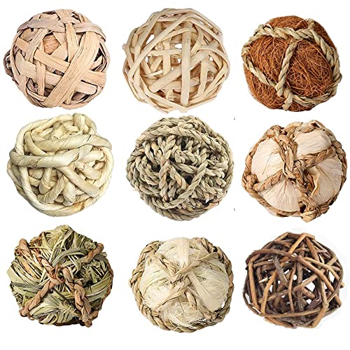 CAMITER 9 Stück Kaubälle, Hasen Kauspielzeug,Hamster Spielzeug, Kleintiere Kauspielzeug für Kleintiere Hamster Kaninchen Meerschweinchen Chinchilla Rennmäuse(8cm) CAMITER 9 Stück Kaubälle, Hasen Kauspielzeug,Hamster Spielzeug, Kleintiere Kauspielzeug für Kleintiere Hamster Kaninchen Meerschweinchen Chinchilla Rennmäuse(8cm) von CAMITER
