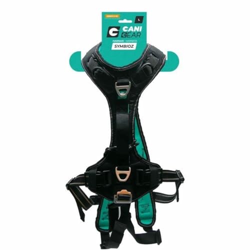 CANI C GEAR, Geschirr, Modell SYMBIOZ, Farbe Schwarz/Türkis, Anti-Irritations-Neoprenfutter, Sportlicher Einsatz mit abnehmbaren Trägern, L CANI C GEAR, Geschirr, Modell SYMBIOZ, Farbe Schwarz/Türkis, Anti-Irritations-Neoprenfutter, Sportlicher Einsatz mit abnehmbaren Trägern, L von CANI C GEAR
