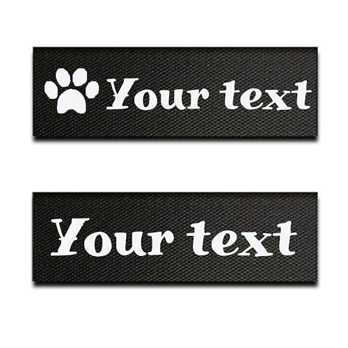 Set mit 2 personalisierte autoagrippant, kompatibel mit Onetigris-Geschirr – Wählen Sie Ihren Text, Ihre Farbe, Größe und Schriftart (8x2cm) von CANICAPRICE