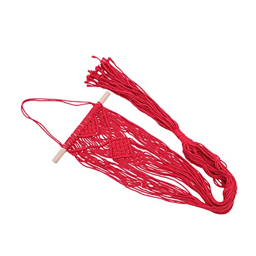 CANIGHT 1 Stück Handgemachte Blumentopf Net Korb Outdoor Blumentopf Hängen Net Korb Rot von CANIGHT
