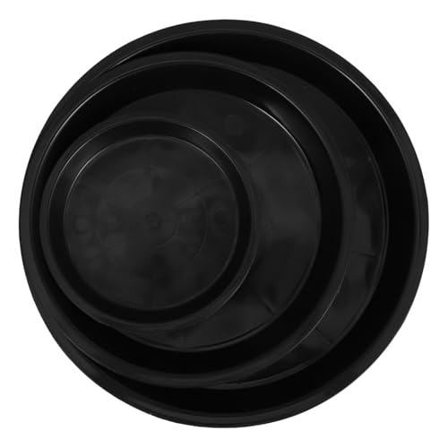 CANIGHT 12 Stück Schwarze Blumentopf Tabletts, Kunststoff Tropfschalen Für Pflanzen, Kunststoff Pflanzgefäß Tablett, Topfuntersetzer Für Pflanzen, Pflanzgefäß Untersetzer, Pflanzen von CANIGHT