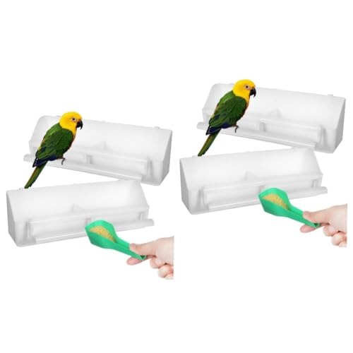 CANIGHT 2 Sets Vogelfutterspender Für Wildvögel Sittiche Futternapf Mit Wasserspender Vogelkäfig-zubehör Futterhalter Robuste Und Stabile Ausführung von CANIGHT
