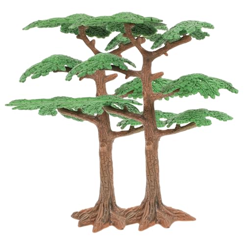 CANIGHT 2 Stück Mikro Landschaftsbaum, Mini Baum, Modellbäume, Pflanzenmodell, Schmuckbaum, Gebäudemodell, Landschaftsbaummodell, Gartendekor, Sandtischdekoration, Simulierter Baum, von CANIGHT