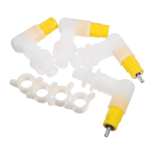 CANIGHT 4 Stück Hühnertränke Nippel Automatische Wassertränke für Küken Wachteln und Kleine Vögel Einfacher Aufbau Auslaufsicher für Gesunde Tierhaltung für Geflügelzucht von CANIGHT